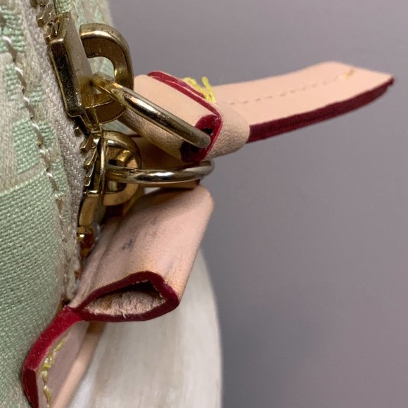 Vintage Dooney & Bourke Green Clutch Bag - Picture 3 of 10